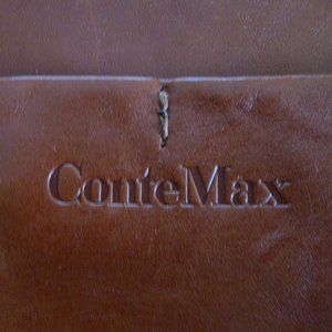 CONTE MAX ITALIAN  LIGHT BROWN GENUINE LEATHER SHOULDER BAG